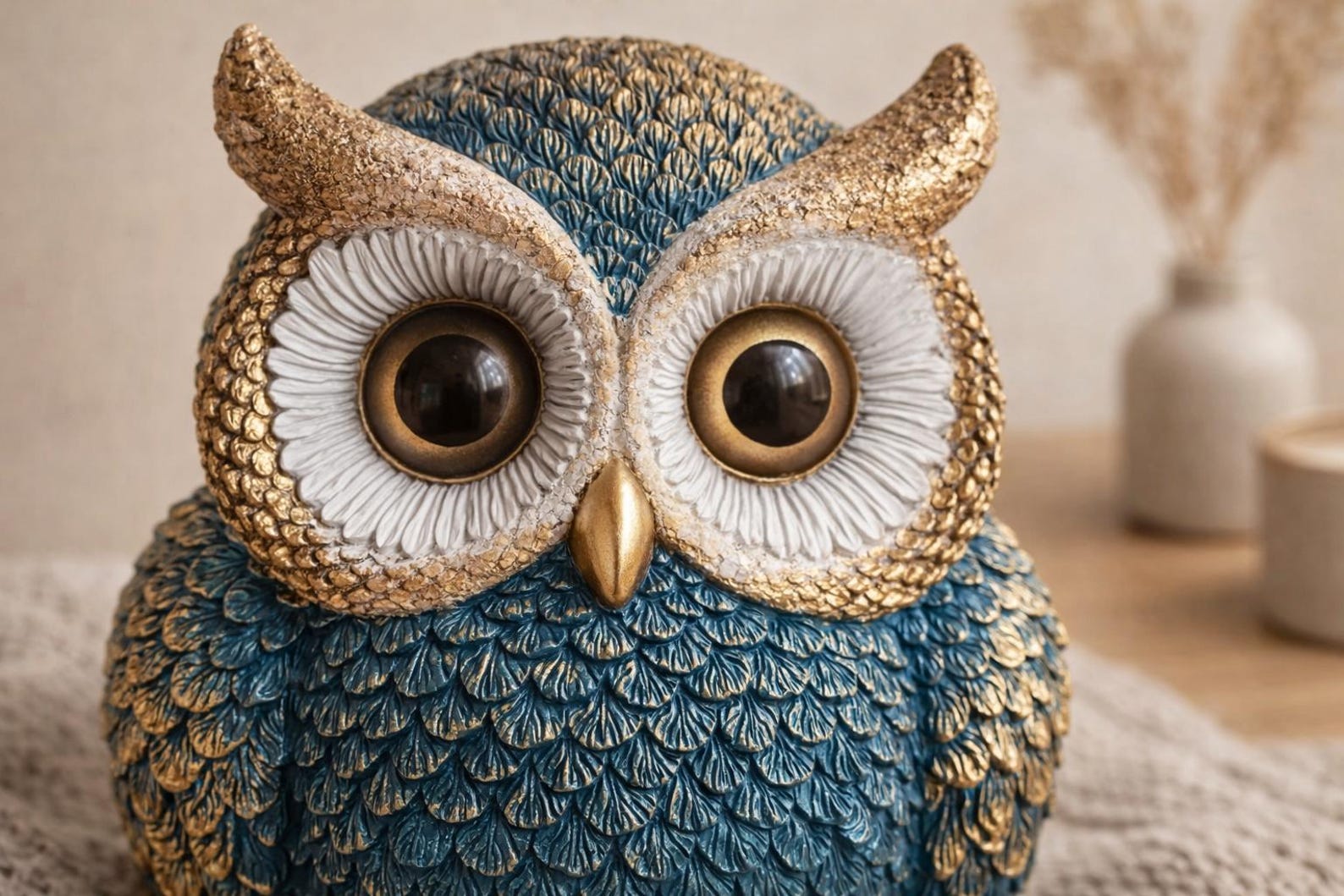 4433327689-img-3 Owl Figurine Resin - Decorative Owl Statue for Bookshelf, Desk or Nightstand – Cozy Home Decor Accent – Gift for Owl Lovers