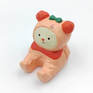 Hand Carved Wooden Animal Phone Stand, Desk Decor