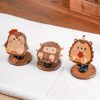 Handmade Wooden Animal Phone Stand - Adjustable Walnut Cell Phone Holder - Cute Penguin Sheep Hedgehog Desk Decor - Unique Animal Lover Gift